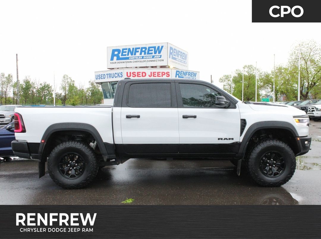 Used 2025 Ram 1500 RHO-|-Crew-Cab-|-3.0L-Twin-Turbo-I6-|-540-HP-|-2.5-Inch-Lift-|-37-Inch-Tires--|-Head-Up-Display-| 261090A