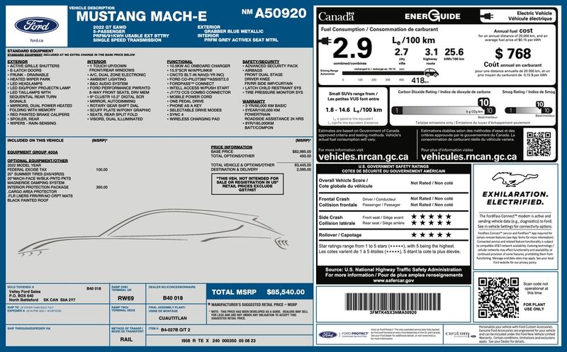 2022 Ford Mustang Mach-E