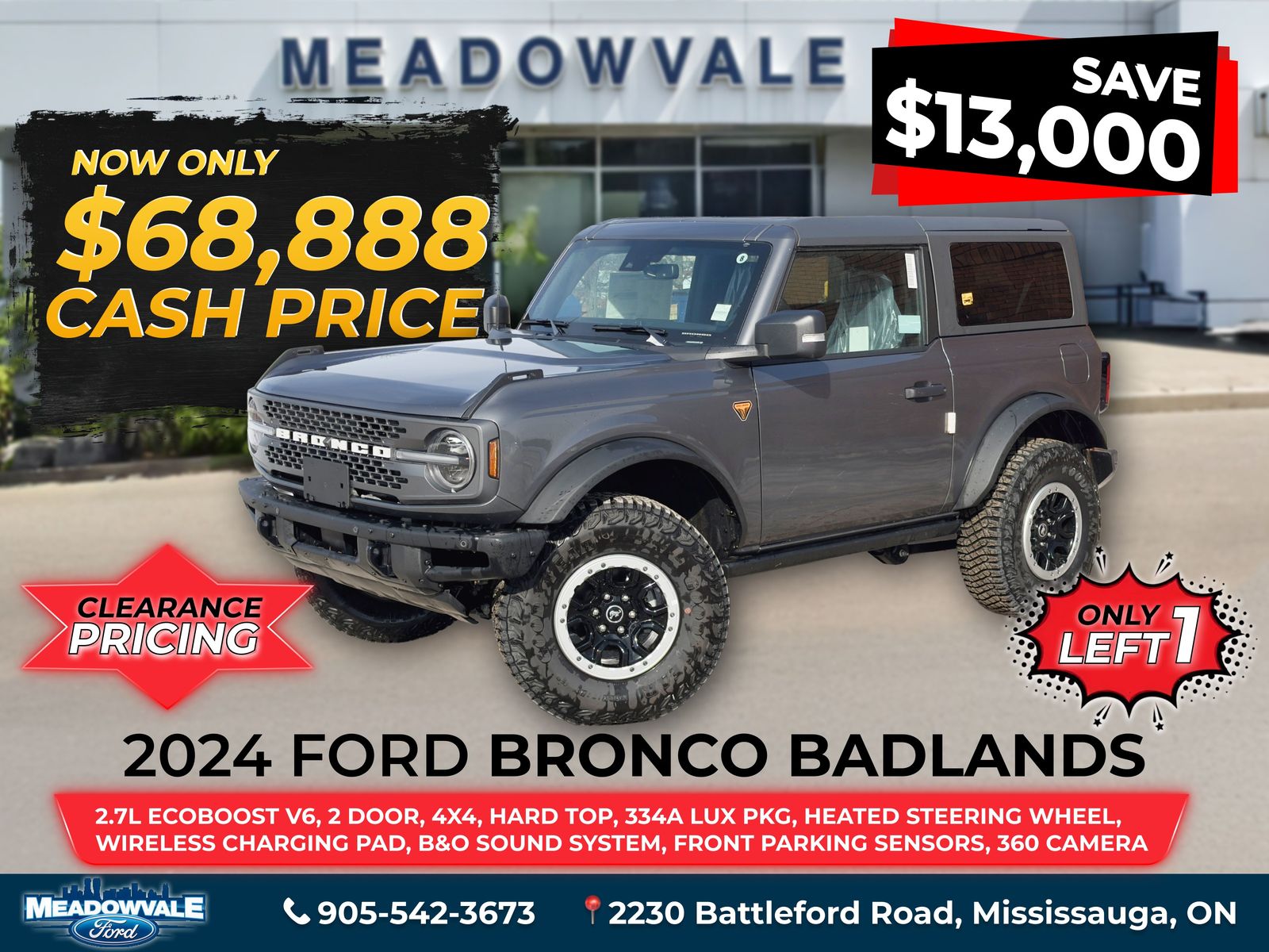 New 2024 Ford Bronco Badlands BT19086