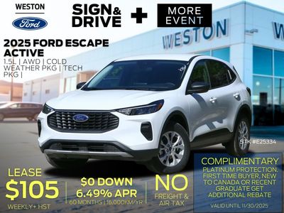 New 2025 Ford Escape Active E25334