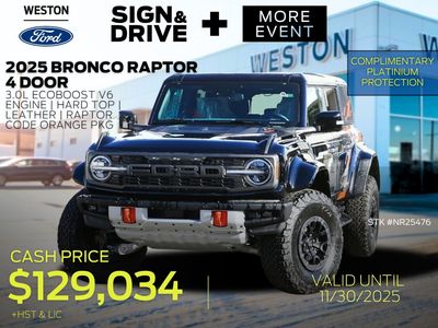 New 2025 Ford Bronco Raptor NR25476