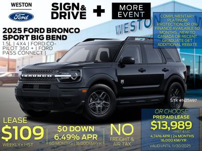 New 2025 Ford Bronco Sport Big Bend N25497
