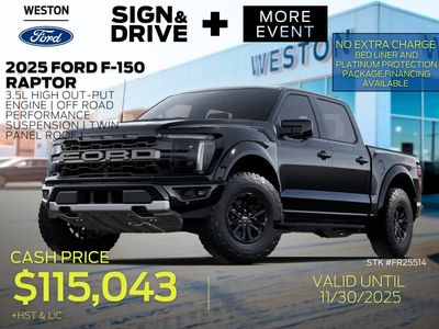New 2025 Ford F-150 Raptor FR25514