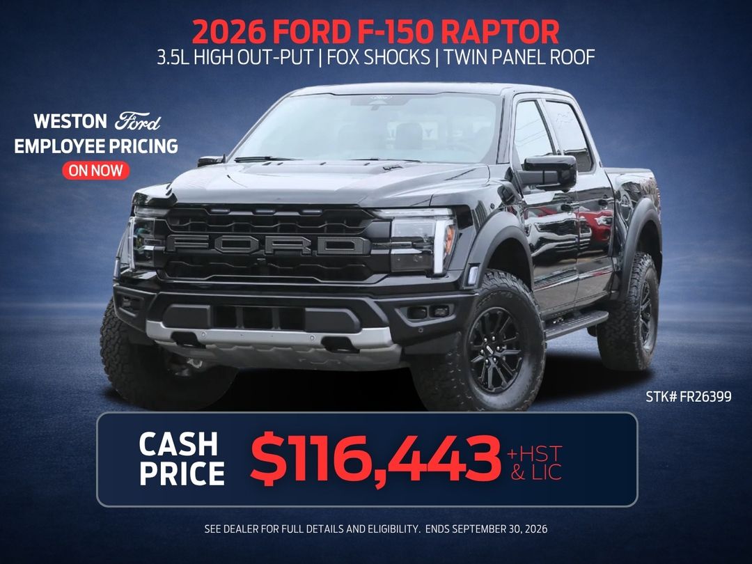 New 2026 Ford F-150 Raptor FR26399